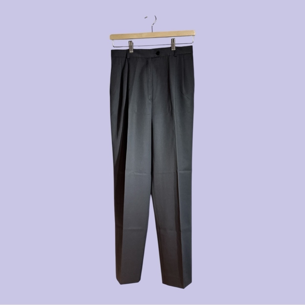 Le Painty Paris 100% Wool Gray Pleated Dress Slacks Made in France Size 10